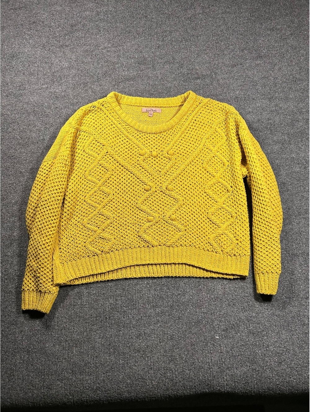 Love Tree Yellow Knit Sweater Size Medium